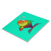 魚の泡、かわいい、カラフル タイル (側面)