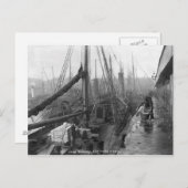 魚の波止場、Grimsbyの20世紀初頭 ポストカード (正面/裏面)
