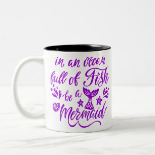 魚の海で人魚になる# ツートーンマグカップ