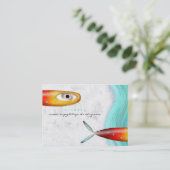 魚の海エレガント波名刺 名刺 (スタンド正面)