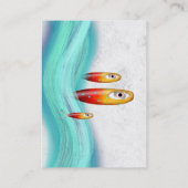 魚の海エレガント波名刺 名刺 (裏面)