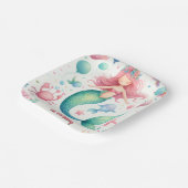 魚の海クール青の人魚の海1st誕生日 ペーパープレート (傾斜あり)