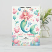 魚の海クール青の人魚の海1st誕生日 招待状 (スタンド正面)