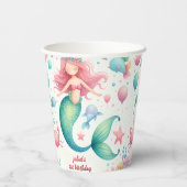 魚の海クール青の人魚の海1st誕生日 紙コップ (裏面)