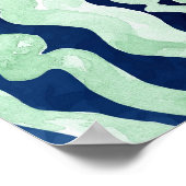 魚の海引きキャンバス印刷 ポスター (角)