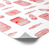 魚の海模様 ポスター (角)