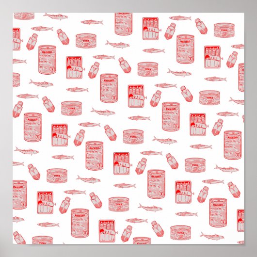 魚の海模様 ポスター (正面)