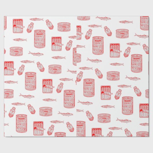 魚の海模様 ラッピングペーパー (シーム)