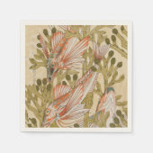 魚の海生水中動物 スタンダードカクテルナプキン (正面)