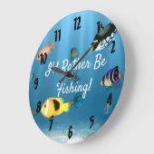 魚の海 ラージ壁時計 (傾斜)