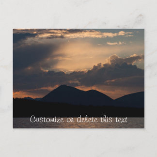 魚の湖の夕日；カスタマイズ可能 ポストカード