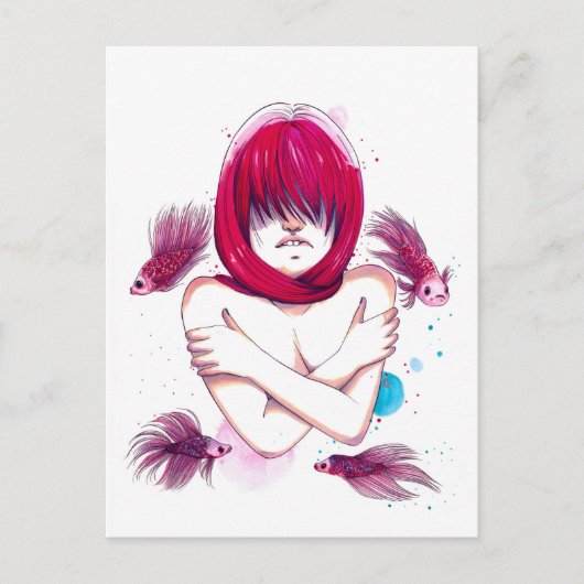 魚の溺れ ポストカード (正面)