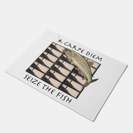 魚の漁師の玄関マットを握って下さい ドアマット (アングル)