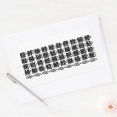 魚の漢字名 長方形シール (封筒)