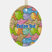 魚の漫画のセラミックオーナメント セラミックオーナメント (右)