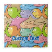 魚の漫画のセラミックタイル タイル (正面)