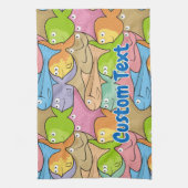 魚の漫画のタオル キッチンタオル (縦)