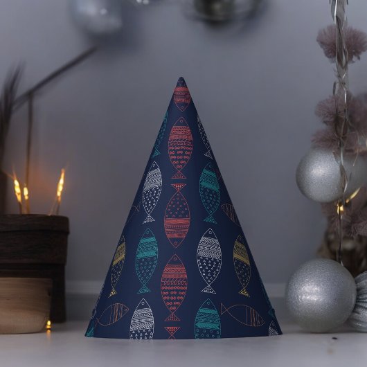 魚の漫画パターン パーティーハット