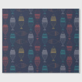 魚の漫画パターン ラッピングペーパー (フラット)