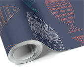 魚の漫画パターン ラッピングペーパー (ロールコーナー)