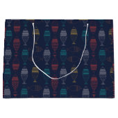 魚の漫画パターン ラージペーパーバッグ (正面)