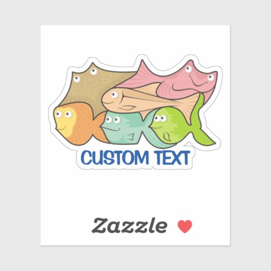 魚の漫画 シール (シート)