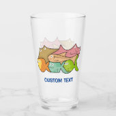 魚の漫画 タンブラーグラス (正面)