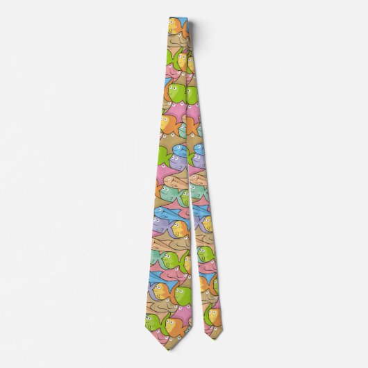 魚の漫画 ネクタイ (正面)