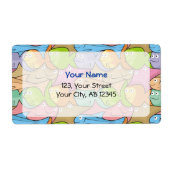 魚の漫画 ラベル (正面)