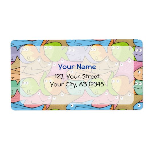 魚の漫画 ラベル (正面)