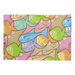 魚の漫画 枕カバー