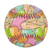 魚の漫画 野球ボール (裏面)