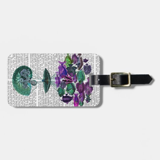 魚の熱気球の飛行 ラゲッジタグ (正面横)