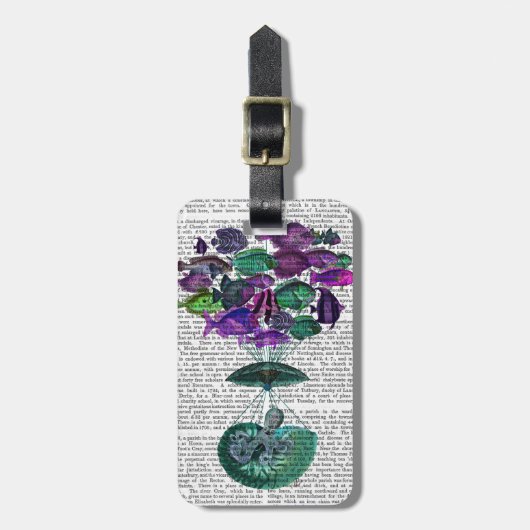 魚の熱気球の飛行 ラゲッジタグ (正面縦)