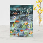 魚の父の日のカード – Daの魚のカー父のド カード (黄色い花)