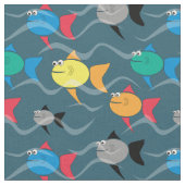 魚の生地の学校 ファブリック (クローズアップ)