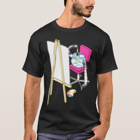 魚の画家 Tシャツ (正面)