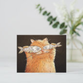 魚の目をした猫 ポストカード (スタンド正面)