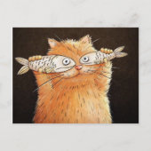 魚の目をした猫 ポストカード (正面)