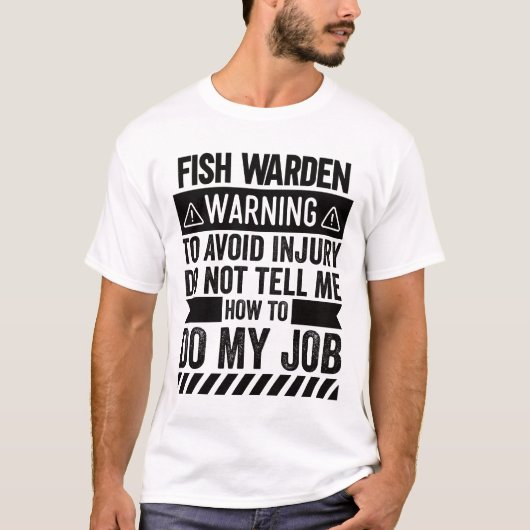 魚の看守警告の Tシャツ (正面)