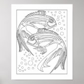 魚の着色ポスター ポスター (正面)