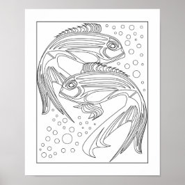 魚の着色ポスター ポスター