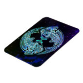 魚の磁石を〔占星術の〕十二宮図する マグネット (左側)