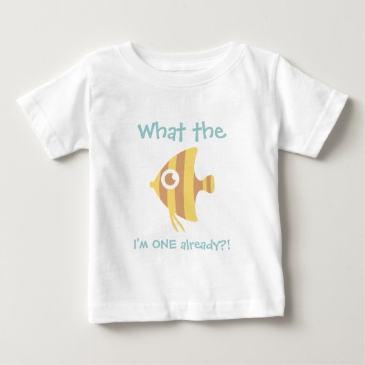 魚の私は既に一つ、最初の誕生日 ベビーTシャツ (正面)