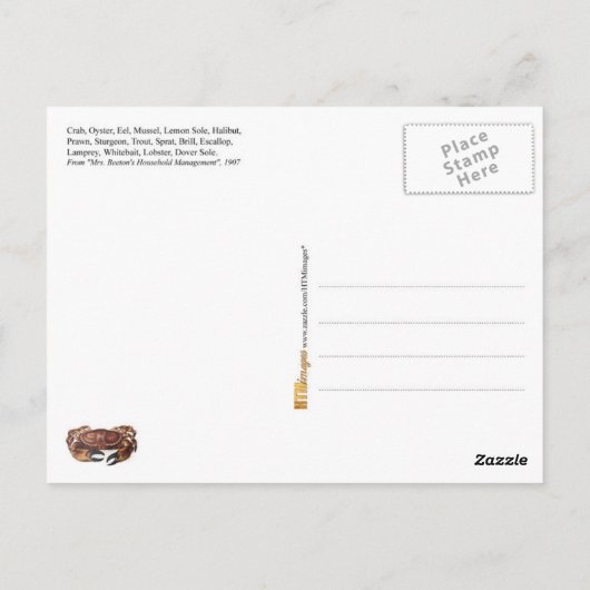 魚の種違う類の表示 ポストカード (裏面)