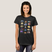 魚の種類の淡水魚漁師 Tシャツ (正面フル)