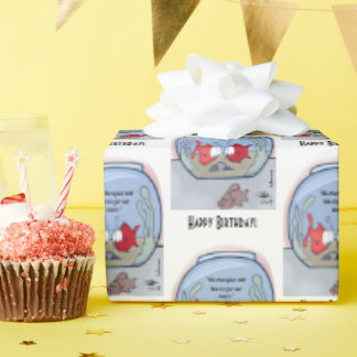 魚の笑わされる物語の包み紙 ラッピングペーパー