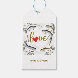 魚の結婚魚釣り好きのテーマ ギフトタグ