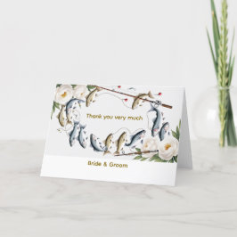 魚の結婚魚釣り好きのテーマ サンキューカード