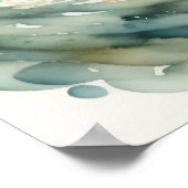 魚の絵画マスの水色 ポスター (角)